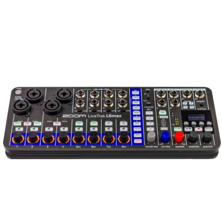 Zoom LiveTrak L6max - rejestrator audio, cyfrowy mikser, 12-kanałowy